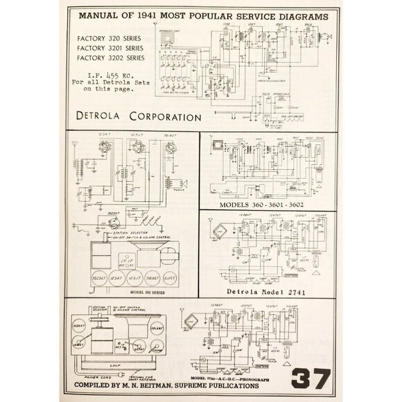 1941 Radio Diagrams Most Often Needed PB Manual Servicing Information Vol 4 DWR5 - Picture 6 of 8